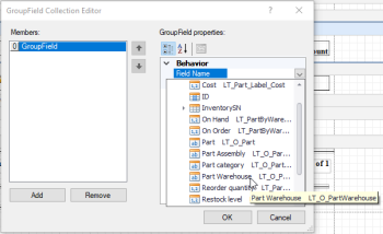 Select specific datafield to group by