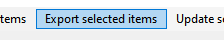 link and sync export selected items menu option